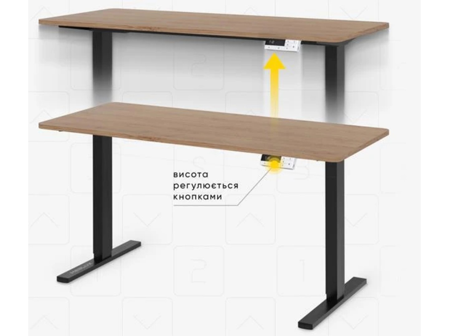 Стіл з електрорегулюванням висоти Mealux PowerDesk Duo Mahogany (EVO-242 Duo Mahogany / B) — фото 6